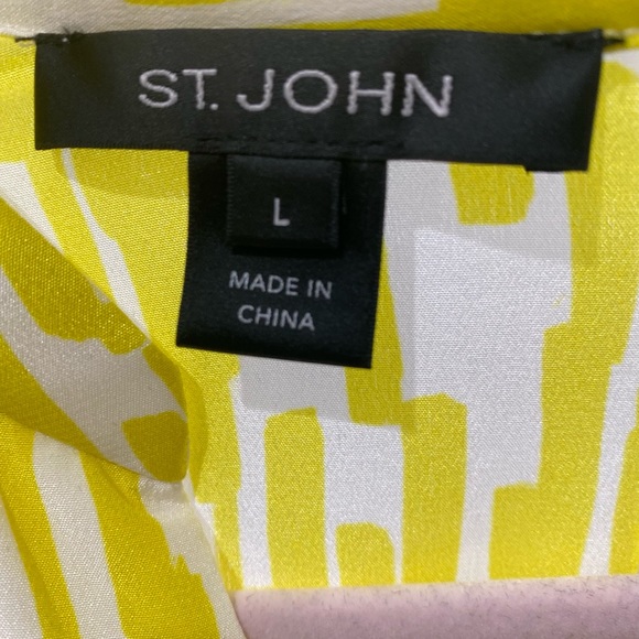 NWOT St. John Buttercup Yellow Dress Size L - Picture 3 of 4